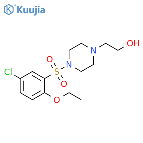 2-4-(5-chloro-2-ethoxybenzenesulfonyl)piperazin-1-ylethan-1-ol structure