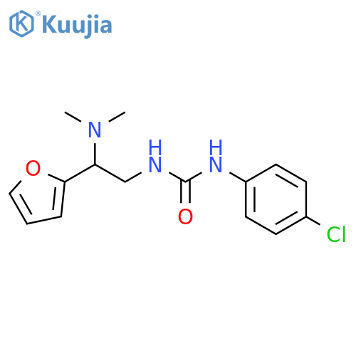 1-(4-chlorophenyl)-3-2-(dimethylamino)-2-(furan-2-yl)ethylurea structure