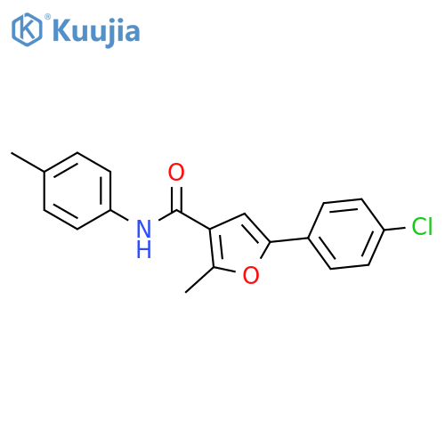 5-(4-chlorophenyl)-2-methyl-N-(4-methylphenyl)furan-3-carboxamide structure