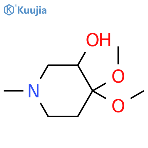 3-Piperidinol, 4,4-dimethoxy-1-methyl- structure