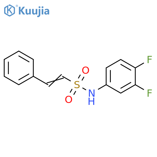 N-(3,4-difluorophenyl)-2-phenylethene-1-sulfonamide structure