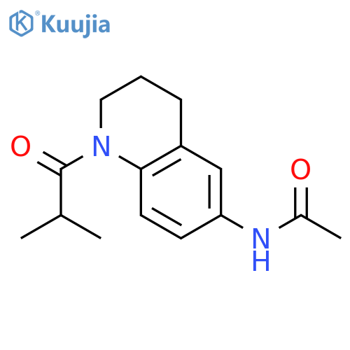 N-1-(2-methylpropanoyl)-1,2,3,4-tetrahydroquinolin-6-ylacetamide structure