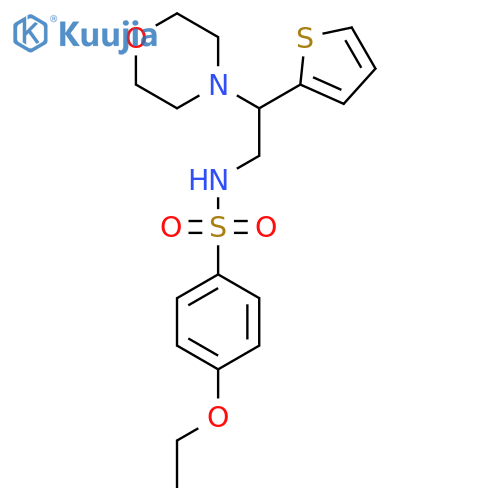 4-ethoxy-N-2-(morpholin-4-yl)-2-(thiophen-2-yl)ethylbenzene-1-sulfonamide structure