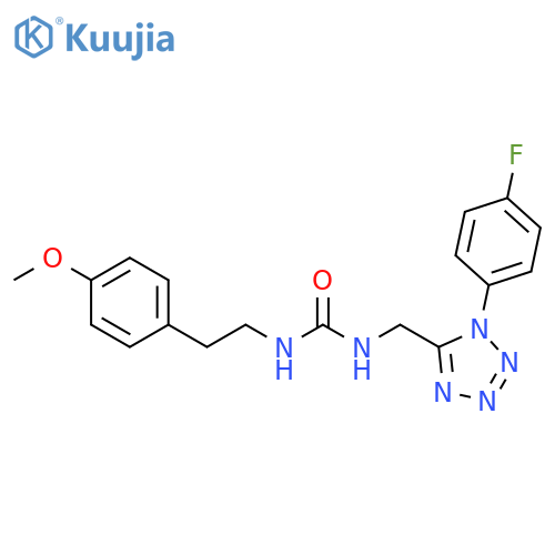 3-{1-(4-fluorophenyl)-1H-1,2,3,4-tetrazol-5-ylmethyl}-1-2-(4-methoxyphenyl)ethylurea structure