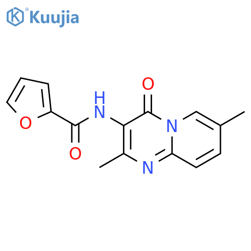 N-{2,7-dimethyl-4-oxo-4H-pyrido1,2-apyrimidin-3-yl}furan-2-carboxamide structure