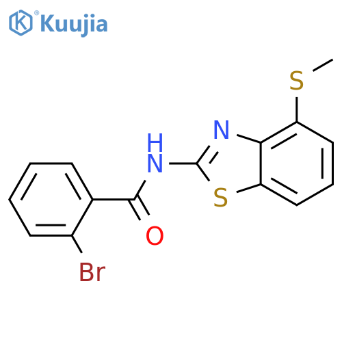 2-bromo-N-4-(methylsulfanyl)-1,3-benzothiazol-2-ylbenzamide structure