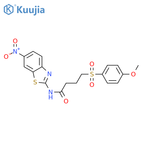 4-(4-methoxybenzenesulfonyl)-N-(6-nitro-1,3-benzothiazol-2-yl)butanamide structure