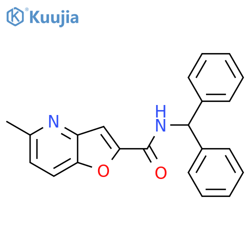 N-(diphenylmethyl)-5-methylfuro3,2-bpyridine-2-carboxamide structure