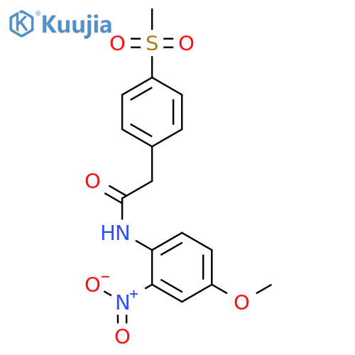 2-(4-methanesulfonylphenyl)-N-(4-methoxy-2-nitrophenyl)acetamide structure