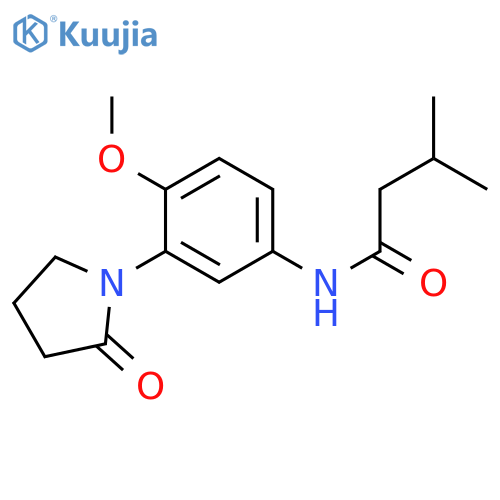 N-4-methoxy-3-(2-oxopyrrolidin-1-yl)phenyl-3-methylbutanamide structure