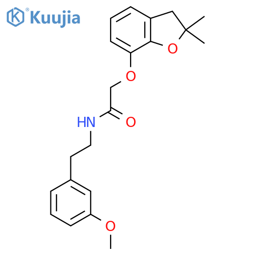 2-(2,2-dimethyl-2,3-dihydro-1-benzofuran-7-yl)oxy-N-2-(3-methoxyphenyl)ethylacetamide structure