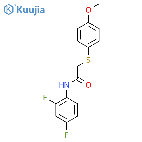 N-(2,4-difluorophenyl)-2-(4-methoxyphenyl)sulfanylacetamide structure