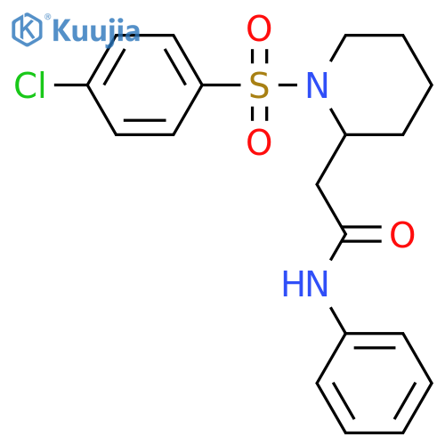 2-1-(4-chlorobenzenesulfonyl)piperidin-2-yl-N-phenylacetamide structure