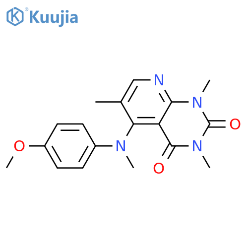 5-{(4-methoxyphenyl)methylamino}-1,3,6-trimethyl-1H,2H,3H,4H-pyrido2,3-dpyrimidine-2,4-dione structure