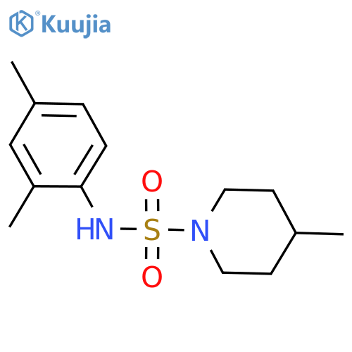 N-(2,4-dimethylphenyl)-4-methyl-1-piperidinesulfonamide structure