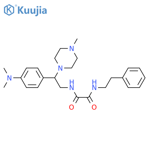 N-{2-4-(dimethylamino)phenyl-2-(4-methylpiperazin-1-yl)ethyl}-N'-(2-phenylethyl)ethanediamide structure