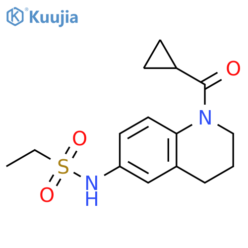 N-(1-cyclopropanecarbonyl-1,2,3,4-tetrahydroquinolin-6-yl)ethane-1-sulfonamide structure