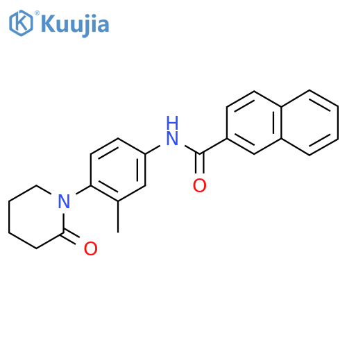 N-3-methyl-4-(2-oxopiperidin-1-yl)phenylnaphthalene-2-carboxamide structure