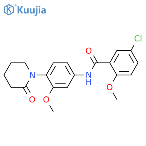 5-chloro-2-methoxy-N-3-methoxy-4-(2-oxopiperidin-1-yl)phenylbenzamide structure