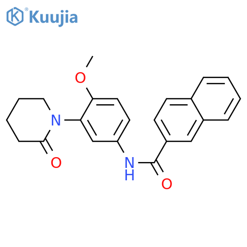 N-4-methoxy-3-(2-oxopiperidin-1-yl)phenylnaphthalene-2-carboxamide structure