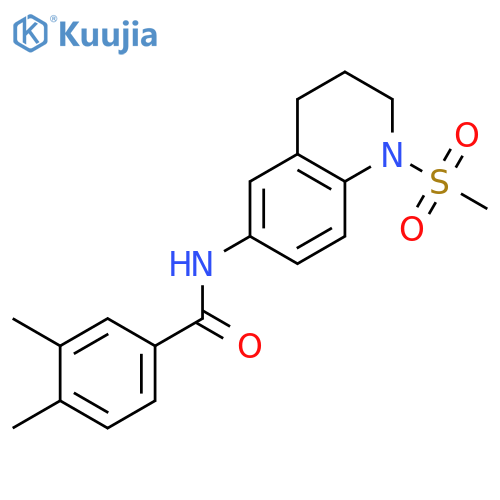 N-(1-methanesulfonyl-1,2,3,4-tetrahydroquinolin-6-yl)-3,4-dimethylbenzamide structure