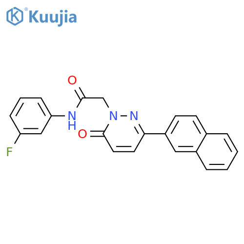 N-(3-fluorophenyl)-2-3-(naphthalen-2-yl)-6-oxo-1,6-dihydropyridazin-1-ylacetamide structure