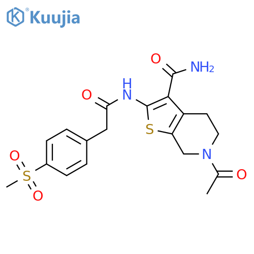 6-acetyl-2-2-(4-methanesulfonylphenyl)acetamido-4H,5H,6H,7H-thieno2,3-cpyridine-3-carboxamide structure