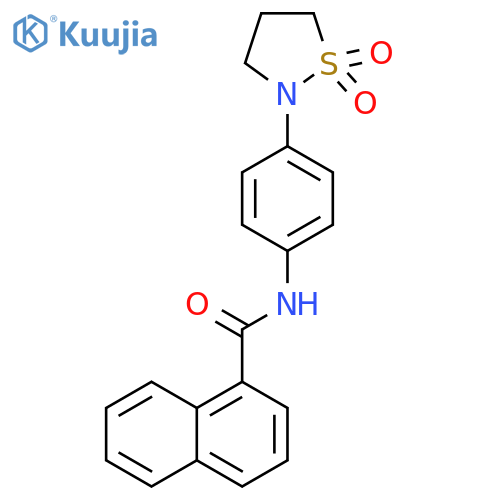 N-4-(1,1-dioxo-1lambda6,2-thiazolidin-2-yl)phenylnaphthalene-1-carboxamide structure