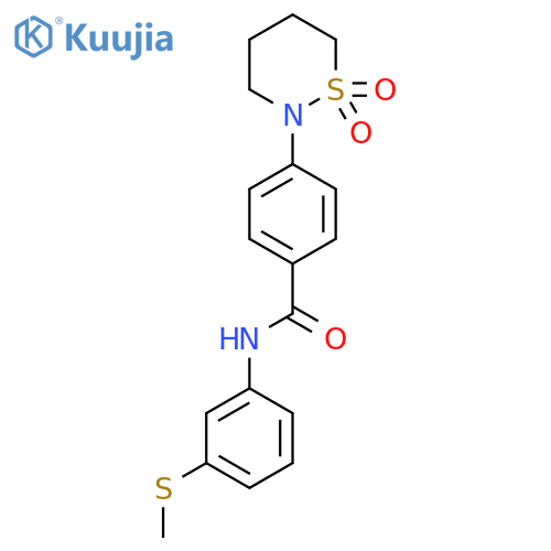 4-(1,1-dioxo-1lambda6,2-thiazinan-2-yl)-N-3-(methylsulfanyl)phenylbenzamide structure