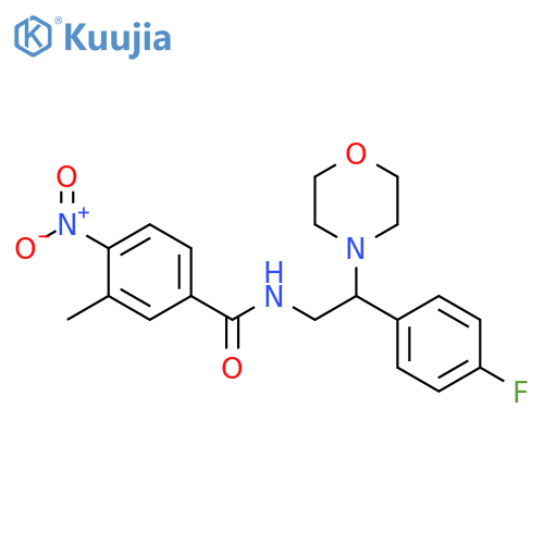 N-2-(4-fluorophenyl)-2-(morpholin-4-yl)ethyl-3-methyl-4-nitrobenzamide structure