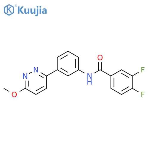 3,4-difluoro-N-3-(6-methoxypyridazin-3-yl)phenylbenzamide structure