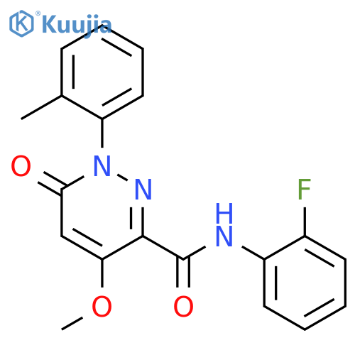 N-(2-fluorophenyl)-4-methoxy-1-(2-methylphenyl)-6-oxo-1,6-dihydropyridazine-3-carboxamide structure