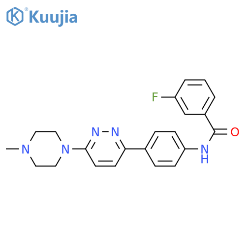 3-fluoro-N-{4-6-(4-methylpiperazin-1-yl)pyridazin-3-ylphenyl}benzamide structure