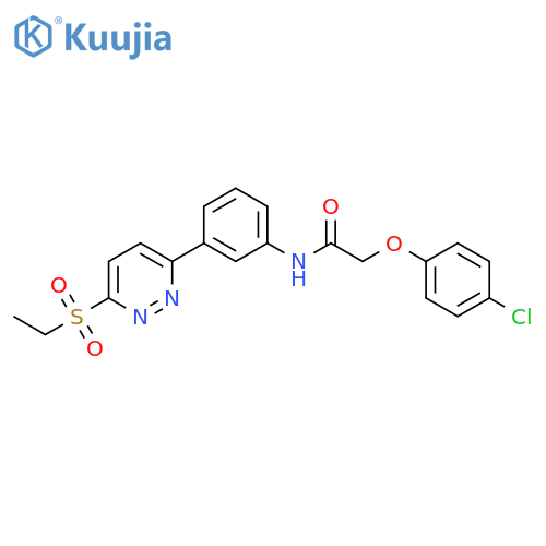 2-(4-chlorophenoxy)-N-{3-6-(ethanesulfonyl)pyridazin-3-ylphenyl}acetamide structure