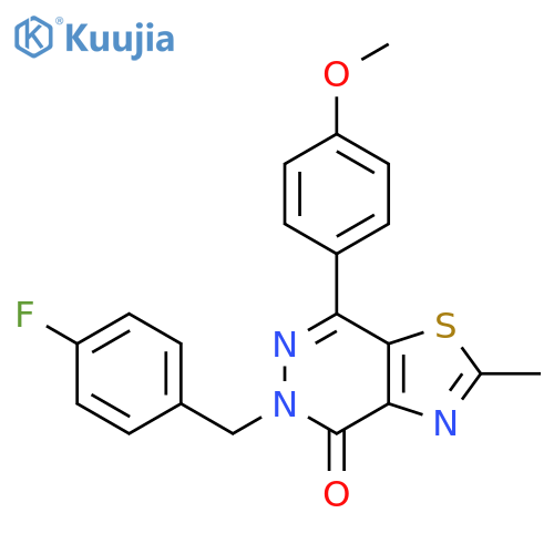 5-(4-fluorophenyl)methyl-7-(4-methoxyphenyl)-2-methyl-4H,5H-1,3thiazolo4,5-dpyridazin-4-one structure