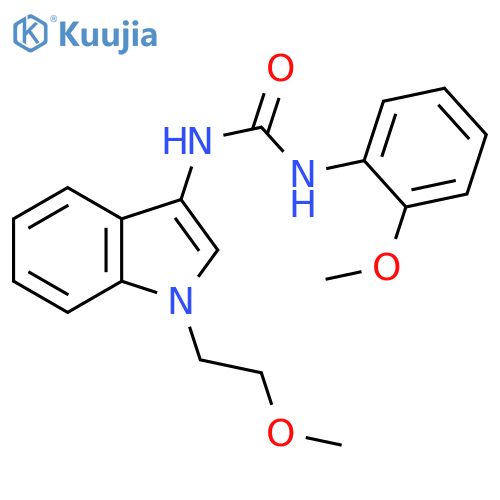 3-1-(2-methoxyethyl)-1H-indol-3-yl-1-(2-methoxyphenyl)urea structure