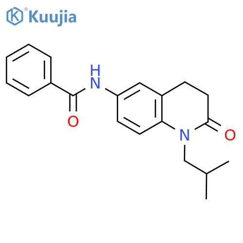 N-1-(2-methylpropyl)-2-oxo-1,2,3,4-tetrahydroquinolin-6-ylbenzamide structure