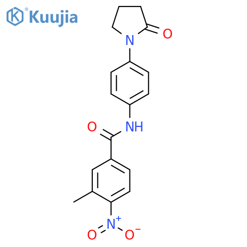 3-methyl-4-nitro-N-4-(2-oxopyrrolidin-1-yl)phenylbenzamide structure