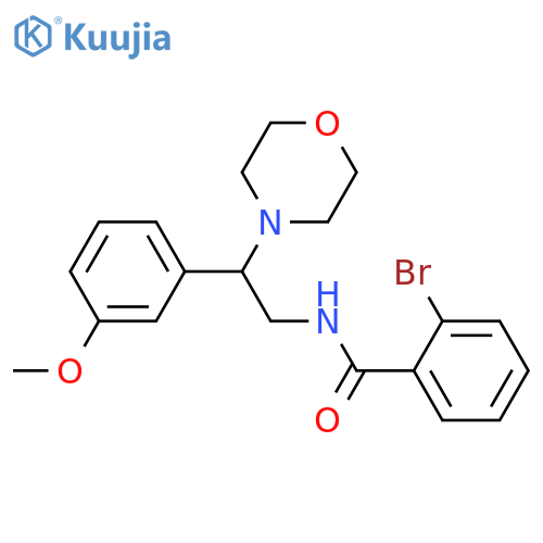 2-bromo-N-2-(3-methoxyphenyl)-2-(morpholin-4-yl)ethylbenzamide structure