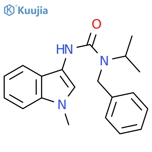 1-benzyl-3-(1-methyl-1H-indol-3-yl)-1-(propan-2-yl)urea structure