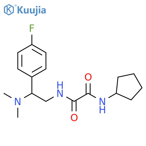 N-cyclopentyl-N'-2-(dimethylamino)-2-(4-fluorophenyl)ethylethanediamide structure
