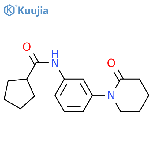 N-3-(2-oxopiperidin-1-yl)phenylcyclopentanecarboxamide structure