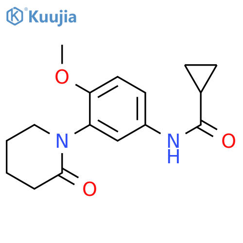 N-4-methoxy-3-(2-oxopiperidin-1-yl)phenylcyclopropanecarboxamide structure