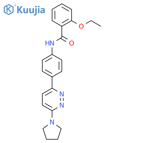 2-ethoxy-N-{4-6-(pyrrolidin-1-yl)pyridazin-3-ylphenyl}benzamide structure