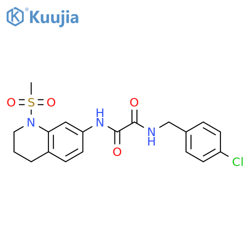 N'-(4-chlorophenyl)methyl-N-(1-methanesulfonyl-1,2,3,4-tetrahydroquinolin-7-yl)ethanediamide structure