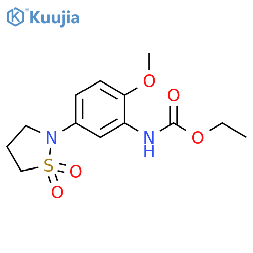 ethyl N-5-(1,1-dioxo-1lambda6,2-thiazolidin-2-yl)-2-methoxyphenylcarbamate structure