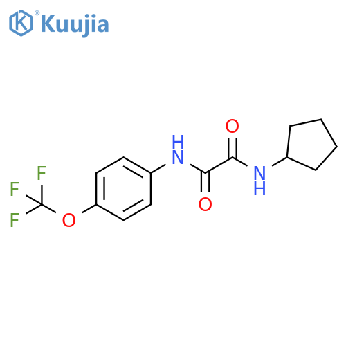 N-cyclopentyl-N'-4-(trifluoromethoxy)phenylethanediamide structure