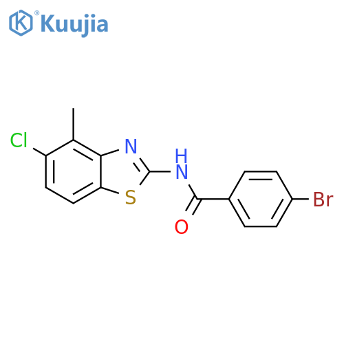 4-bromo-N-(5-chloro-4-methyl-1,3-benzothiazol-2-yl)benzamide structure