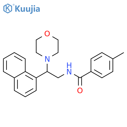 4-methyl-N-2-(morpholin-4-yl)-2-(naphthalen-1-yl)ethylbenzamide structure