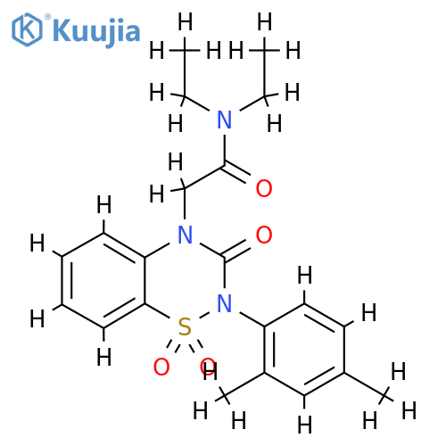 2-[2-(2,4-dimethylphenyl)-1,1,3-trioxo-1$l^{6},2,4-benzothiadiazin-4-yl]-N,N-diethylacetamide structure